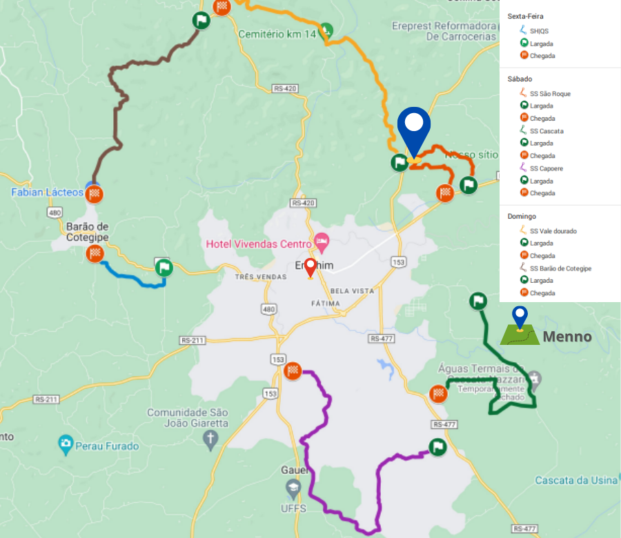 mapa rally erechim 2022